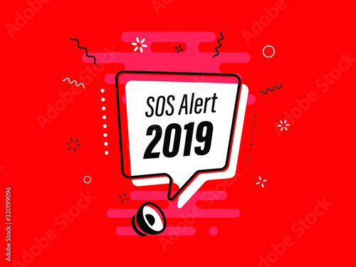 Quick Tips badge with Loudspeaker. Illustrations concept coronavirus COVID-19. Virus wuhan from China. Alert on Pandemia. 