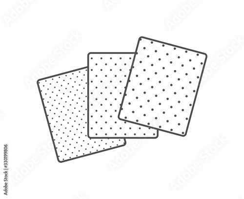 Creative design of sandpaper icon