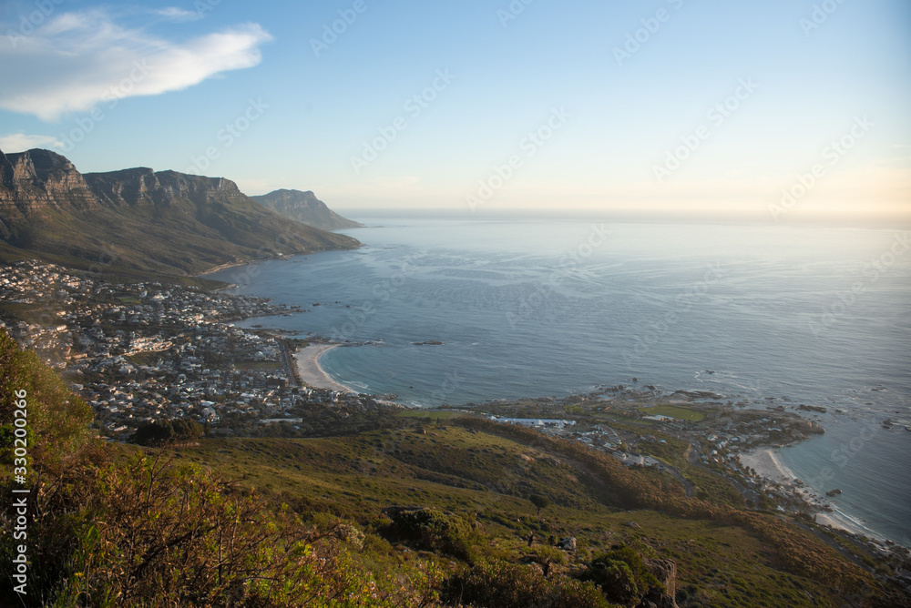 View from Lions Head, Cape Town, South Africa near Table Mountain