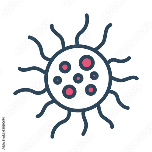 spore bacterium half line and color style icon