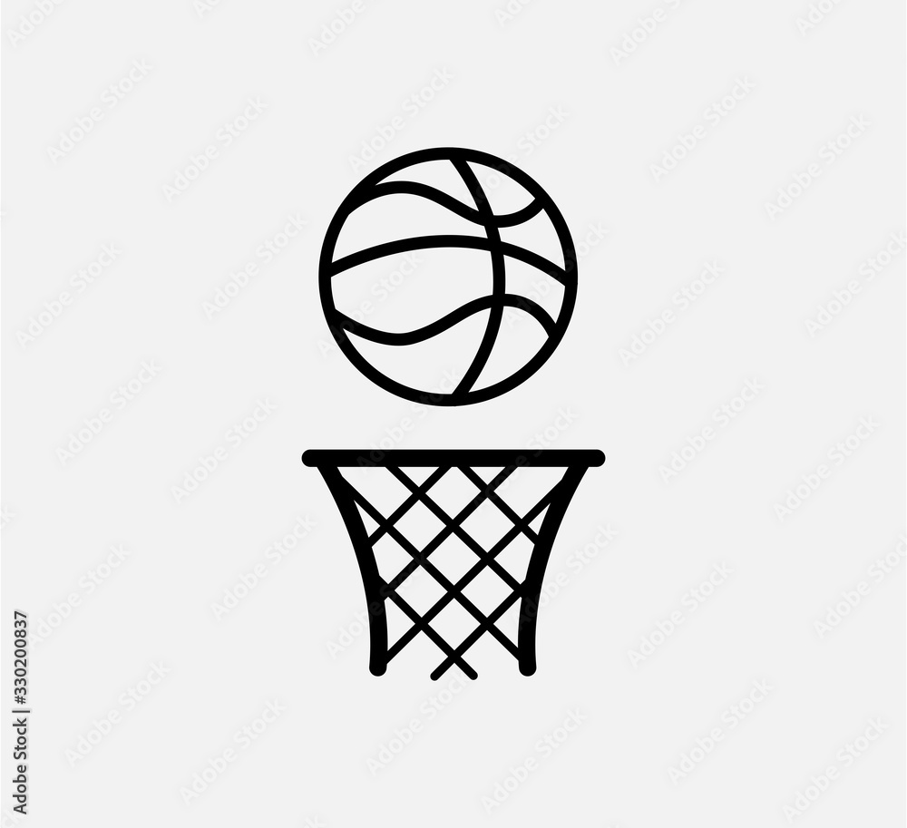 Basket ball icon vector logo design template Basket ball icon vector logo design template