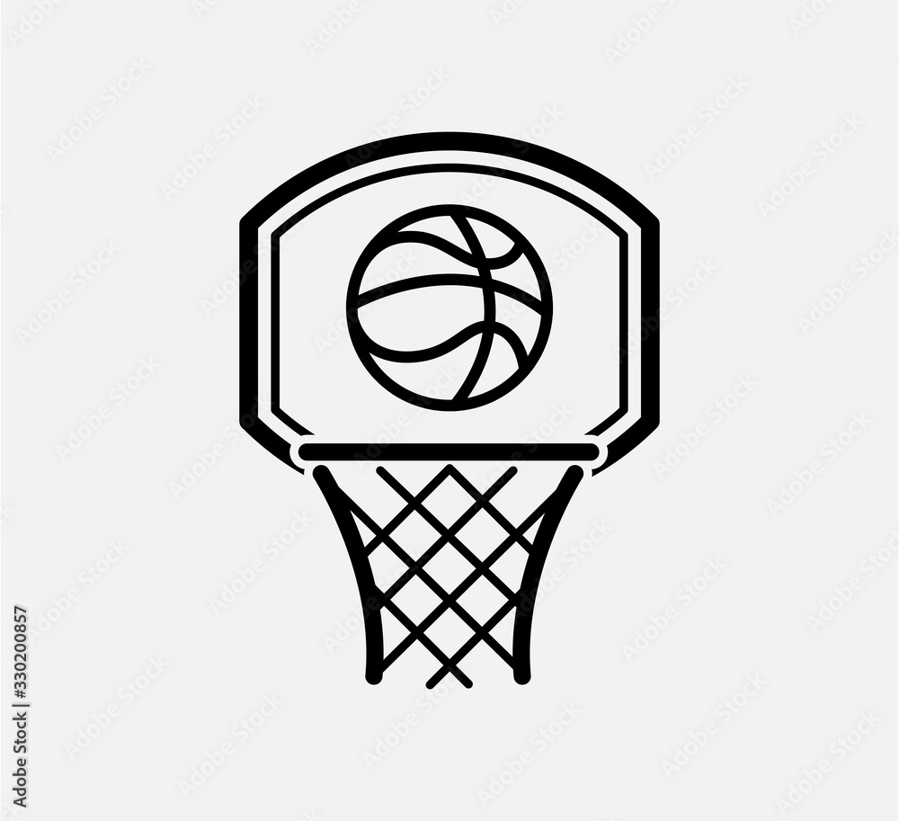 Basket ball icon vector logo design template Basket ball icon vector logo design template