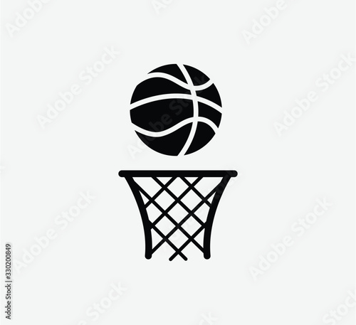 Basket ball icon vector logo design template
