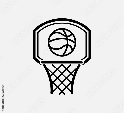 Basket ball icon vector logo design template