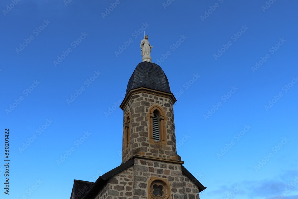 Chapelle de Rampot ou Notre Dame de Bon Secours à Haute Rivoire construite en 1864 - Village de Haute Rivoire - Département du Rhône - France