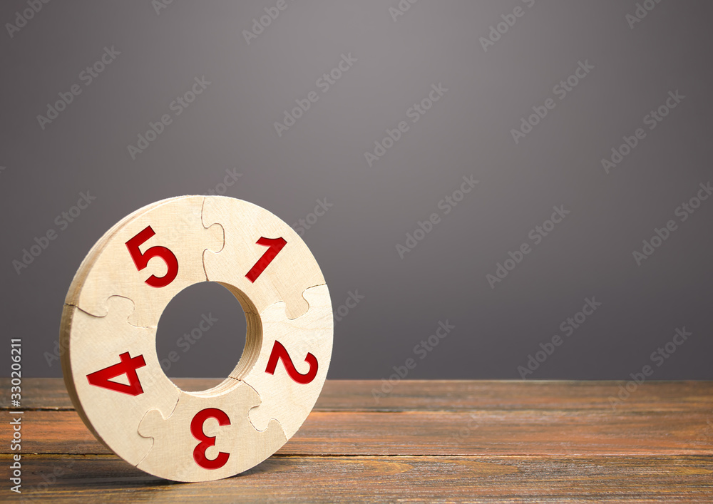 Numbered puzzle ring. Contract, agreement road map. Business planning,  action plan. Priority task items. Organization and systematization, step by  step instructions. Procedure, key condition. Stock Photo | Adobe Stock