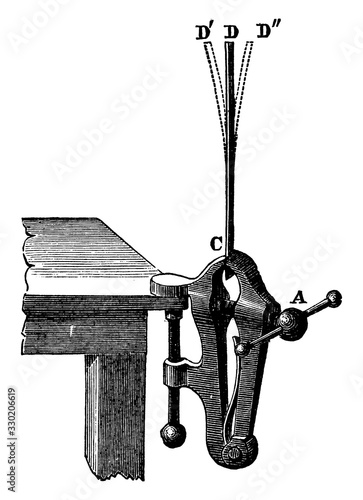 Sound due to Vibrations, vintage illustration.