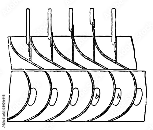 Guideblade Chamber, vintage illustration.