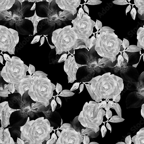 roses seamless background