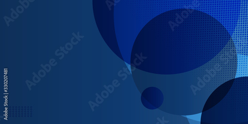 Abstract geometric blue and dark navy color background with circle shape. Vector, illustration Modern blue abstract background, the look of stainless steel, circular lines on a blue background