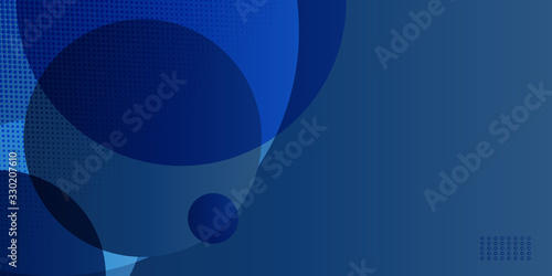 Abstract geometric blue and dark navy color background with circle shape. Vector, illustration Modern blue abstract background, the look of stainless steel, circular lines on a blue background