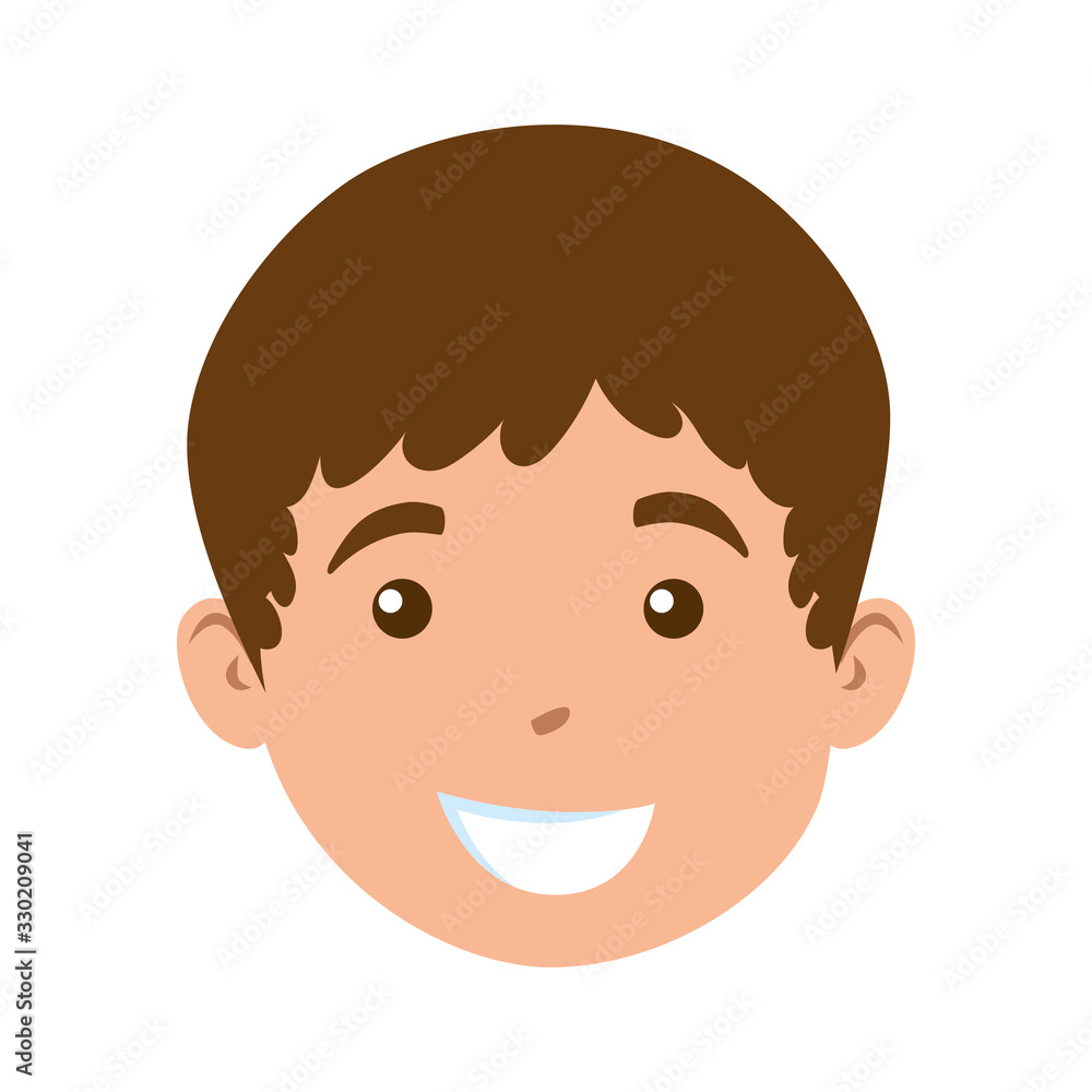head of cute little boy avatar character vector illustration design head of cute little boy avatar character vector illustration design