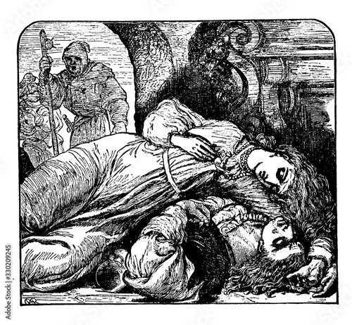 Juliet's Death, vintage illustration