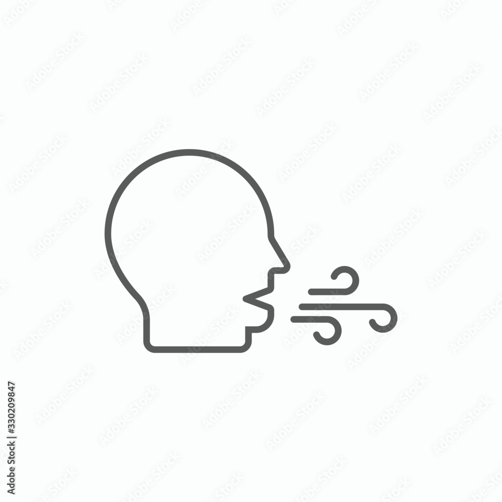 breath icon, bad breath vector breath icon, bad breath vector
