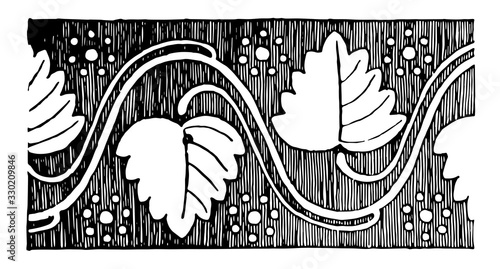 Greek Band Design are modern designations, vintage engraving.