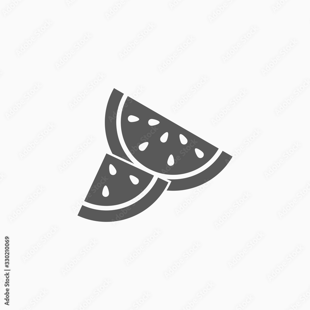 watermelon icon, fruit vector