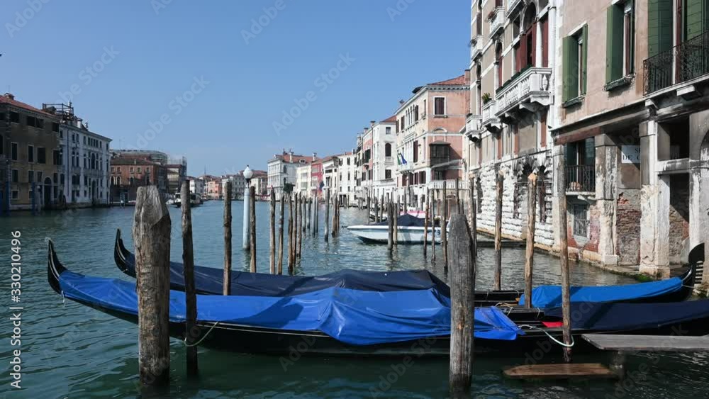 March 2020, Venice-Italy, Walking through the monuments of the ancient city of Venice at the time of the coronavirus, between closed shops and the absence of tourists March 2020, Venice-Italy, Walking through the monuments of the ancient city of Venice at the time of the coronavirus, between closed shops and the absence of tourists