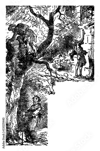 The Tinder Box, vintage illustration