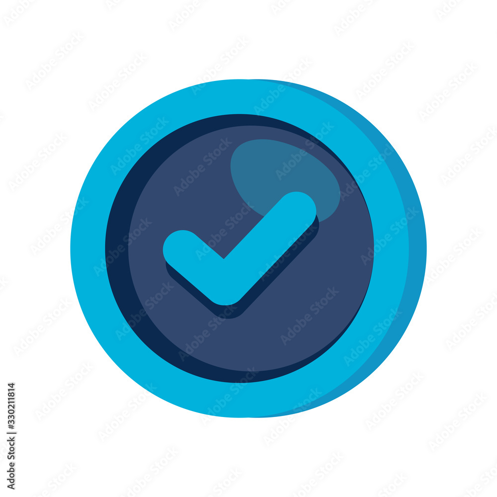 check symbol in frame circular vector illustration design check symbol in frame circular vector illustration design