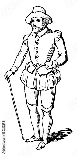 Doublet are sleeves, vintage engraving.