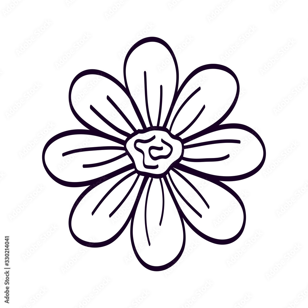cute flower natural line style icon vector illustration design cute flower natural line style icon vector illustration design
