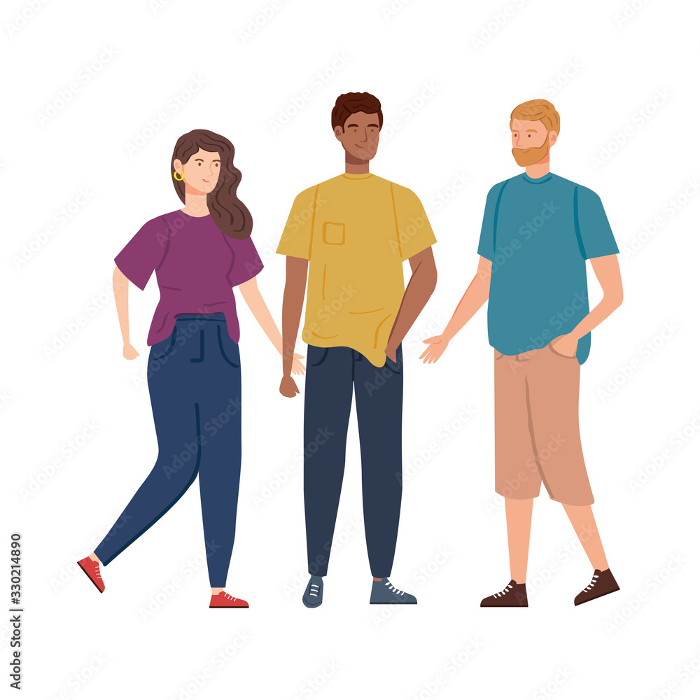 group of young people avatar characters vector illustration design group of young people avatar characters vector illustration design