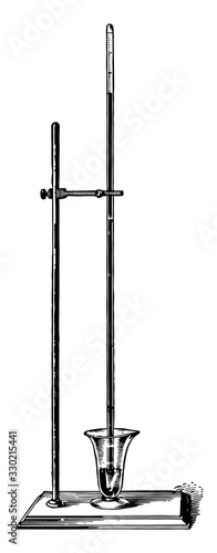Mercury Barometer, vintage illustration