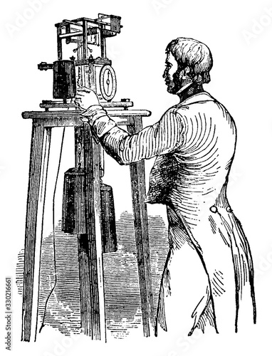 Telegraph, vintage illustration.