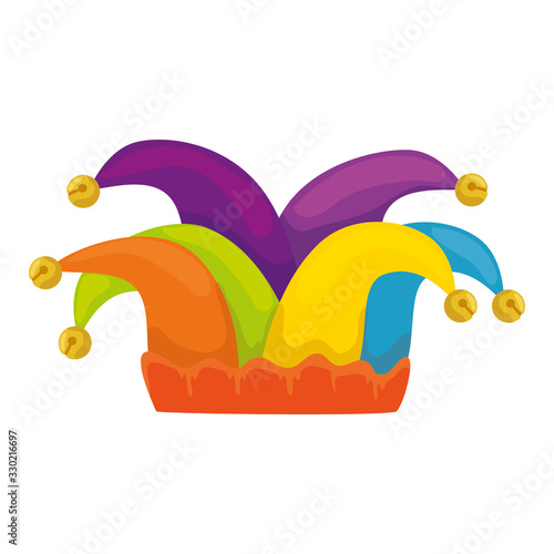 fun hat buffon isolated icon vector illustration design