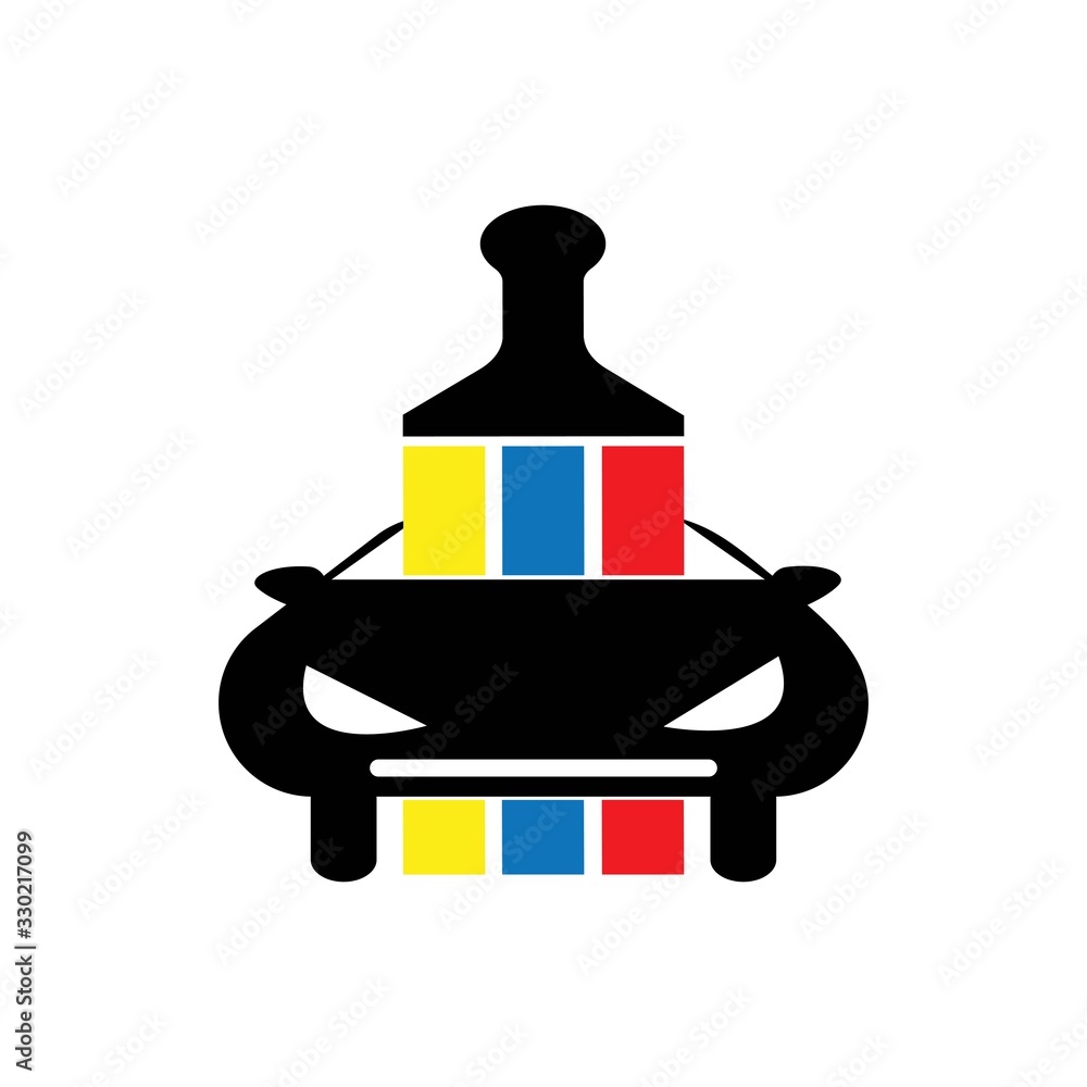 car paint illustration logo vector Stock Vector | Adobe Stock