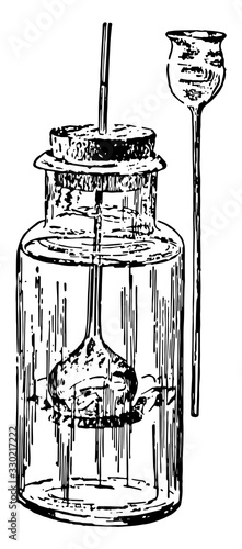 Osmosis Apparatus, vintage illustration