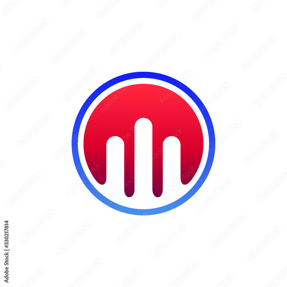 Letter w circle shape abstract logo design Letter w circle shape abstract logo design