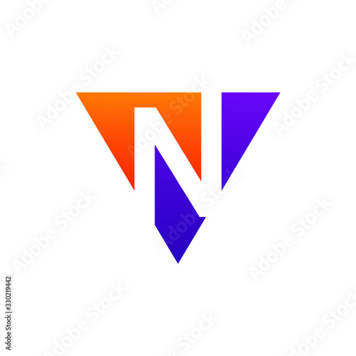 Letter n in triangle logo design Free Download Letter n in triangle logo design - GFXLoad