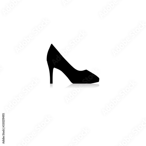 Woman shoes logo design vector template. BeautIful shoes logo