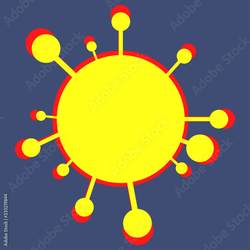Covid-19 china wuhan pneumonia or corona-virus menace, pandemic contamination. Background. Deep blue. Molecular of corona