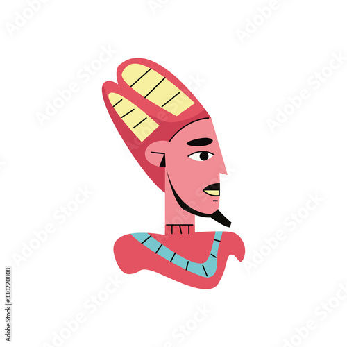amon Egyptian god character isolated icon