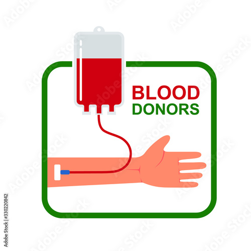 Blood donors medical illustration template vector