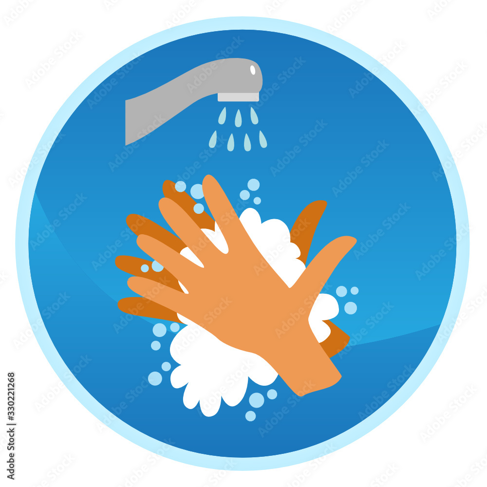Obraz premium Hand washing Mandatory sign