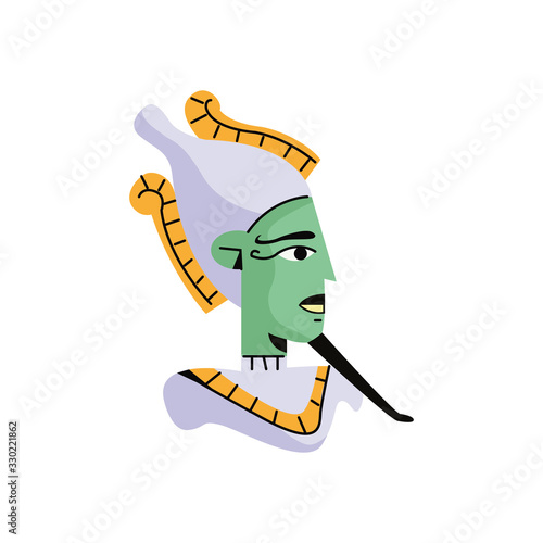 amon Egyptian god character isolated icon