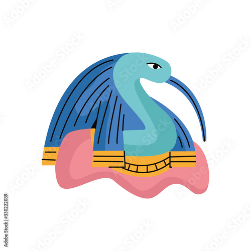 tot Egyptian god character isolated icon