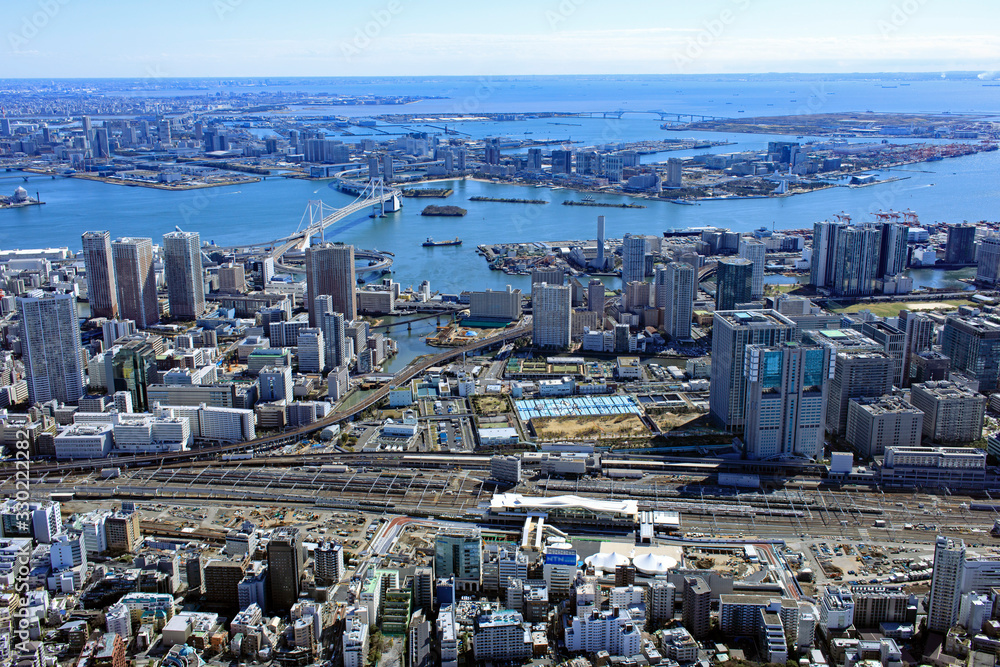 Φωτογραφία 高輪ゲートウェイから湾岸を望む・都市風景