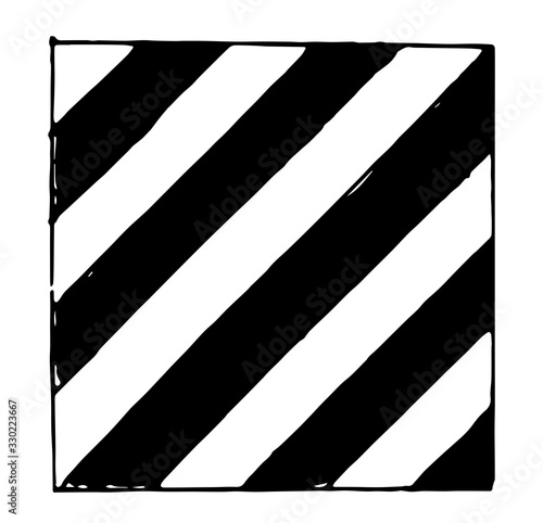International code flag for the letter Y, vintage illustration