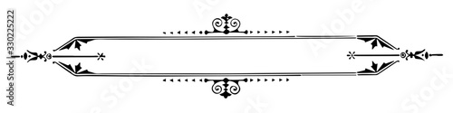 Ornate banner have very simple and old pattern design, vintage engraving.