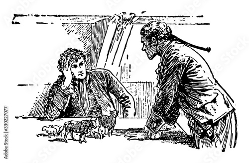 Gulliver and Gentleman, vintage illustration