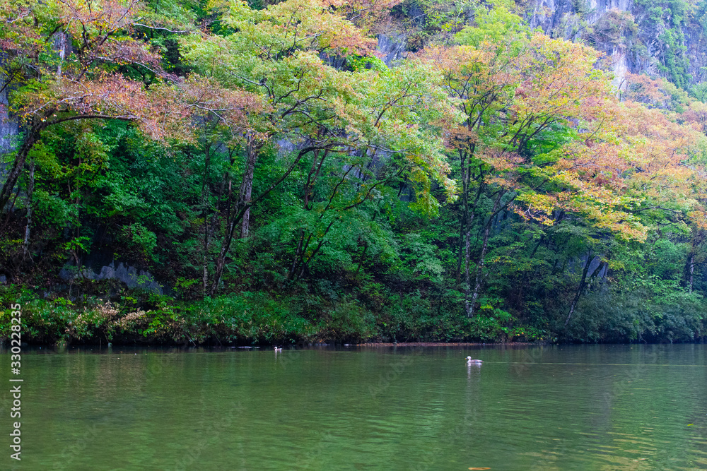 Geibikei Gorge, Iwate Prefecture Japan Geibikei Gorge, Iwate Prefecture Japan