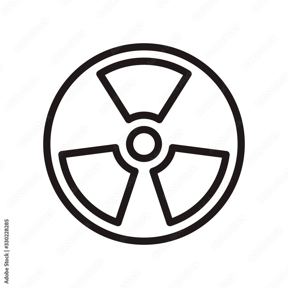 Radioactive icon. Vector graphic illustration. Suitable for website design, logo, app, template, and ui. EPS 10.
