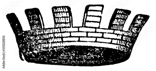 Crown were originally garlands of leaves, vintage engraving.