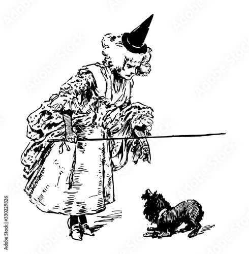 Godmother, vintage illustration