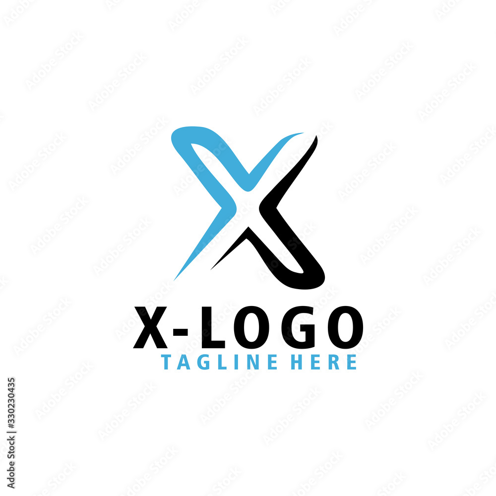 x logo icon vector isolated