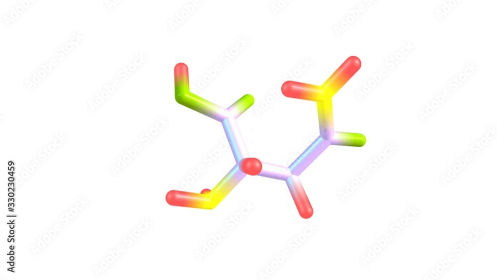 Asparagine molecule rotating video full HD Asparagine molecule rotating video full HD